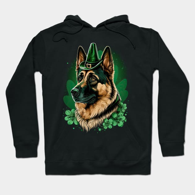 German Shepherd St. Patrick's day Hoodie by JayD World